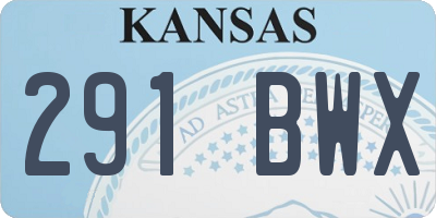 KS license plate 291BWX