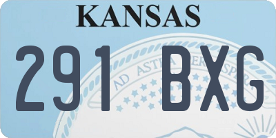 KS license plate 291BXG
