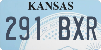 KS license plate 291BXR