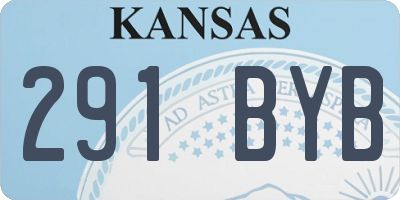 KS license plate 291BYB