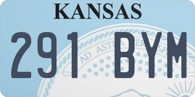 KS license plate 291BYM