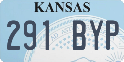 KS license plate 291BYP