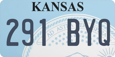 KS license plate 291BYQ