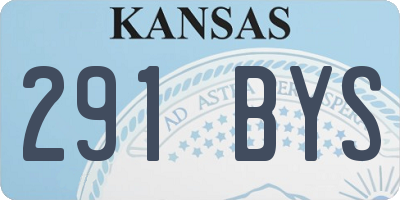 KS license plate 291BYS