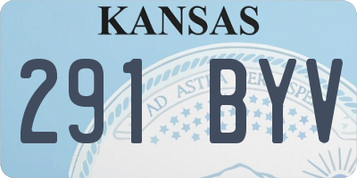 KS license plate 291BYV