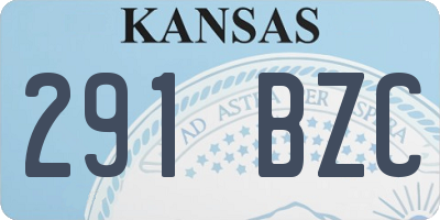 KS license plate 291BZC
