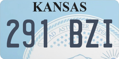 KS license plate 291BZI