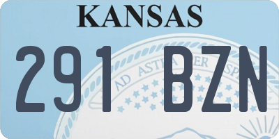 KS license plate 291BZN