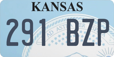 KS license plate 291BZP