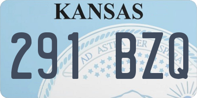KS license plate 291BZQ