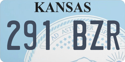 KS license plate 291BZR