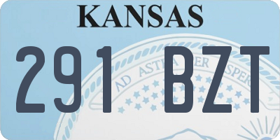 KS license plate 291BZT