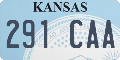 KS license plate 291CAA