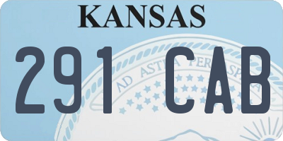 KS license plate 291CAB