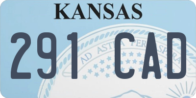 KS license plate 291CAD