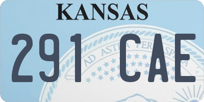 KS license plate 291CAE
