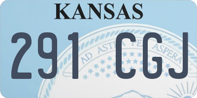 KS license plate 291CGJ