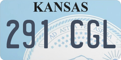 KS license plate 291CGL