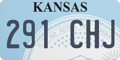 KS license plate 291CHJ