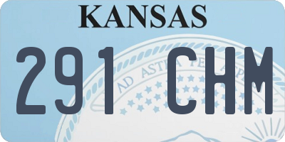 KS license plate 291CHM