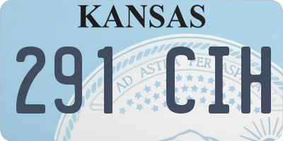 KS license plate 291CIH