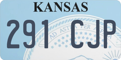 KS license plate 291CJP