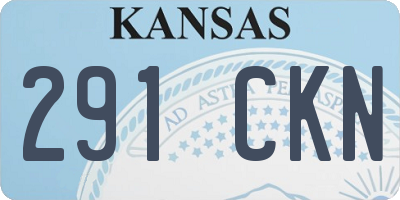 KS license plate 291CKN