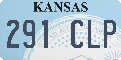 KS license plate 291CLP