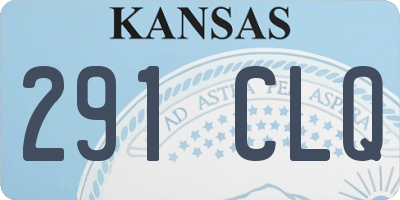 KS license plate 291CLQ