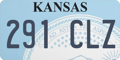 KS license plate 291CLZ