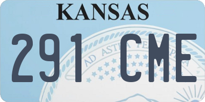 KS license plate 291CME