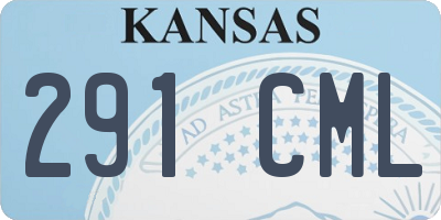 KS license plate 291CML