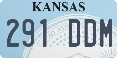 KS license plate 291DDM