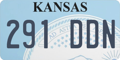 KS license plate 291DDN