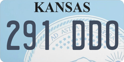 KS license plate 291DDO