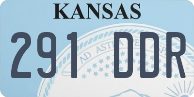 KS license plate 291DDR