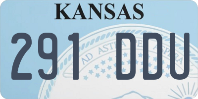 KS license plate 291DDU
