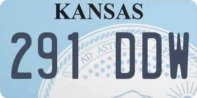 KS license plate 291DDW