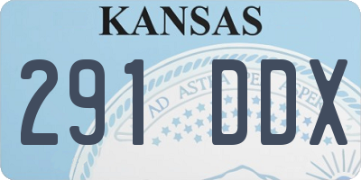 KS license plate 291DDX