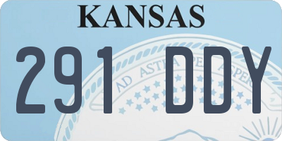 KS license plate 291DDY