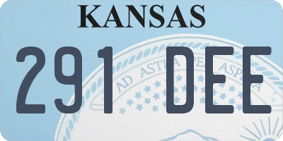 KS license plate 291DEE