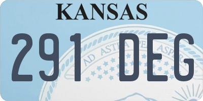 KS license plate 291DEG