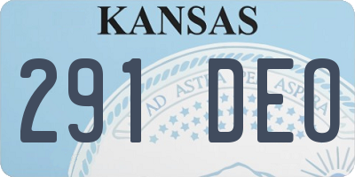 KS license plate 291DEO