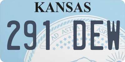 KS license plate 291DEW