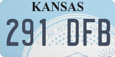 KS license plate 291DFB