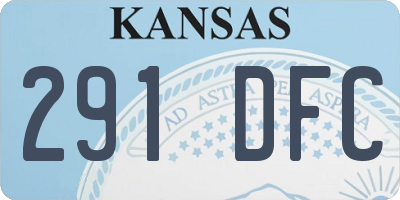 KS license plate 291DFC