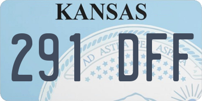 KS license plate 291DFF