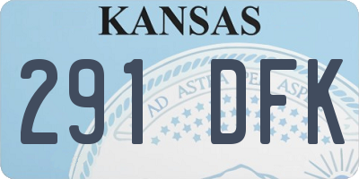 KS license plate 291DFK