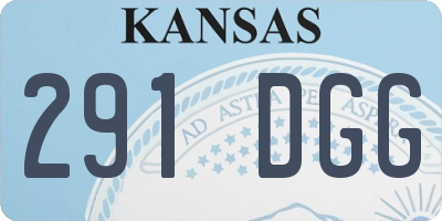 KS license plate 291DGG