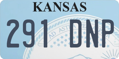 KS license plate 291DNP